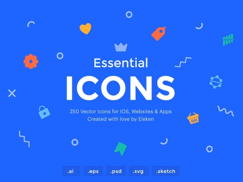 250 Essential Icons freebie preview