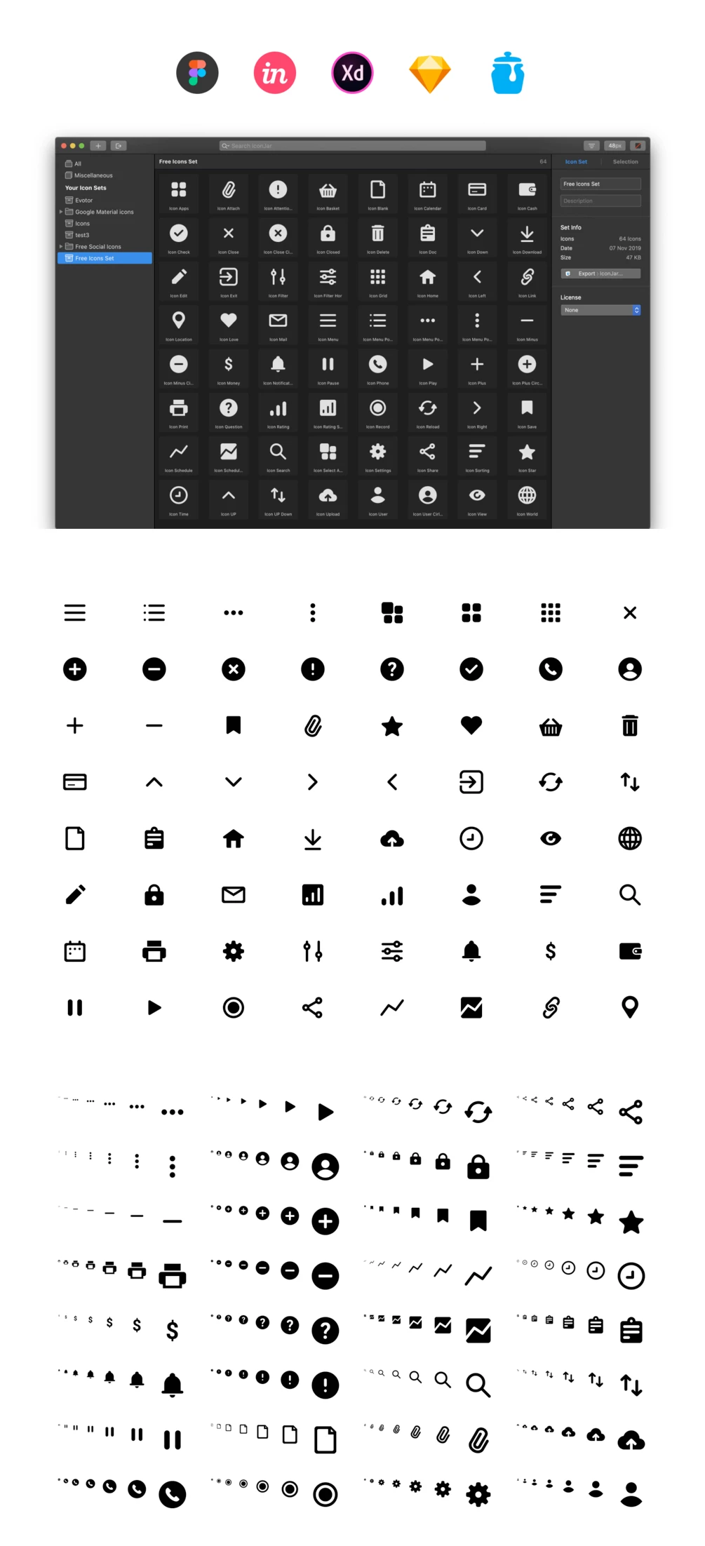 64 Free Essential Icons - 1