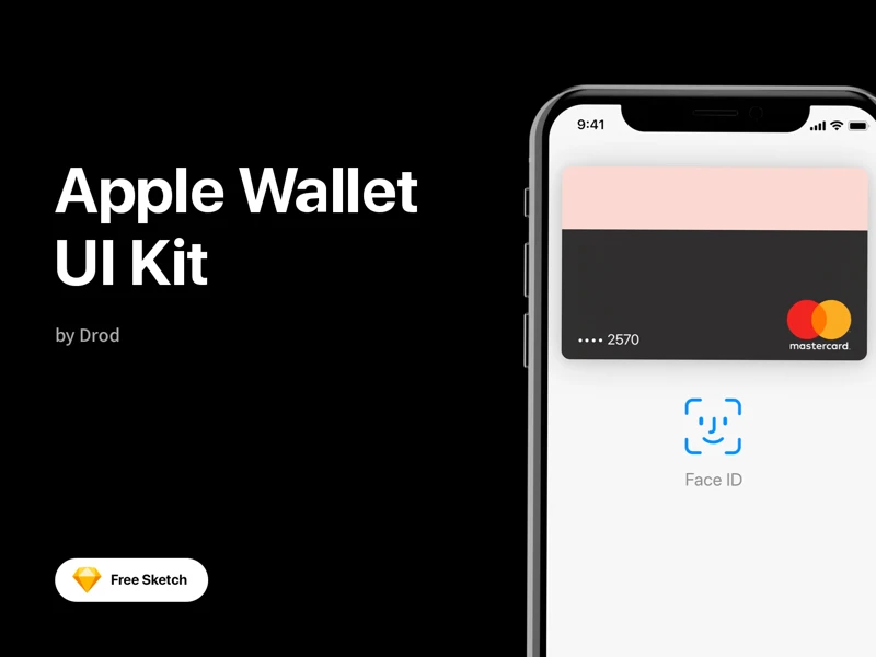 Apple Wallet Free UI Kit for Sketch freebie preview