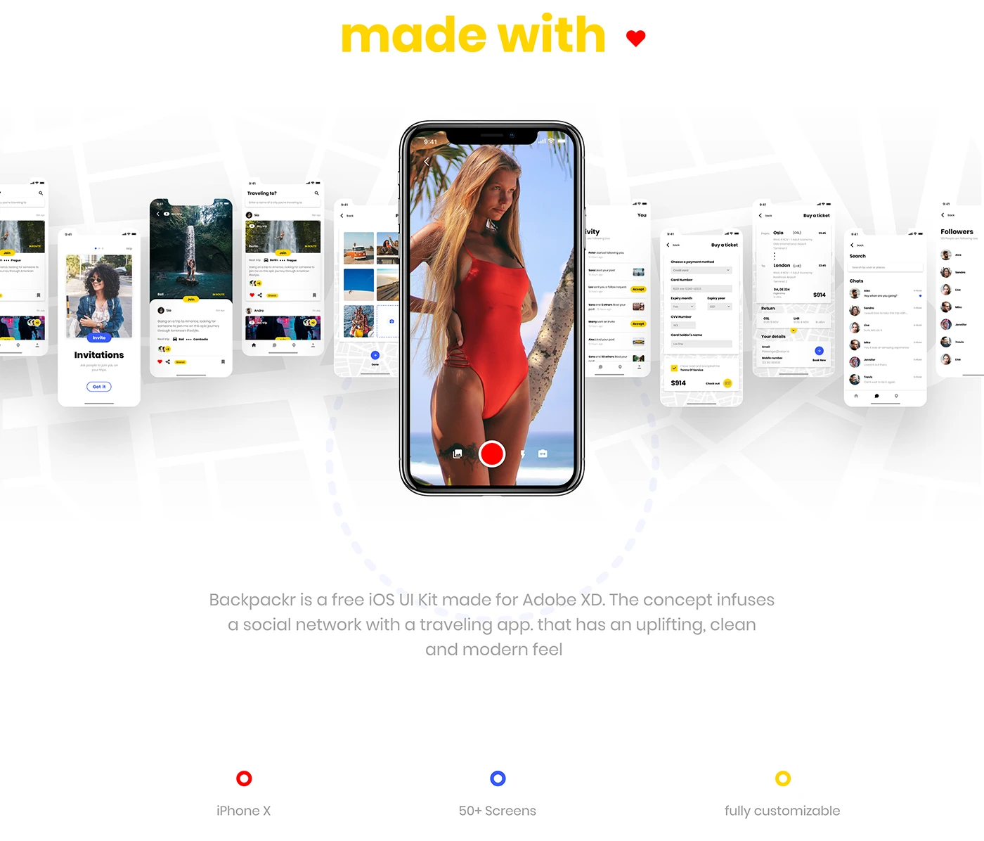 Backpack - UI Kit Free for Adobe XD - 2