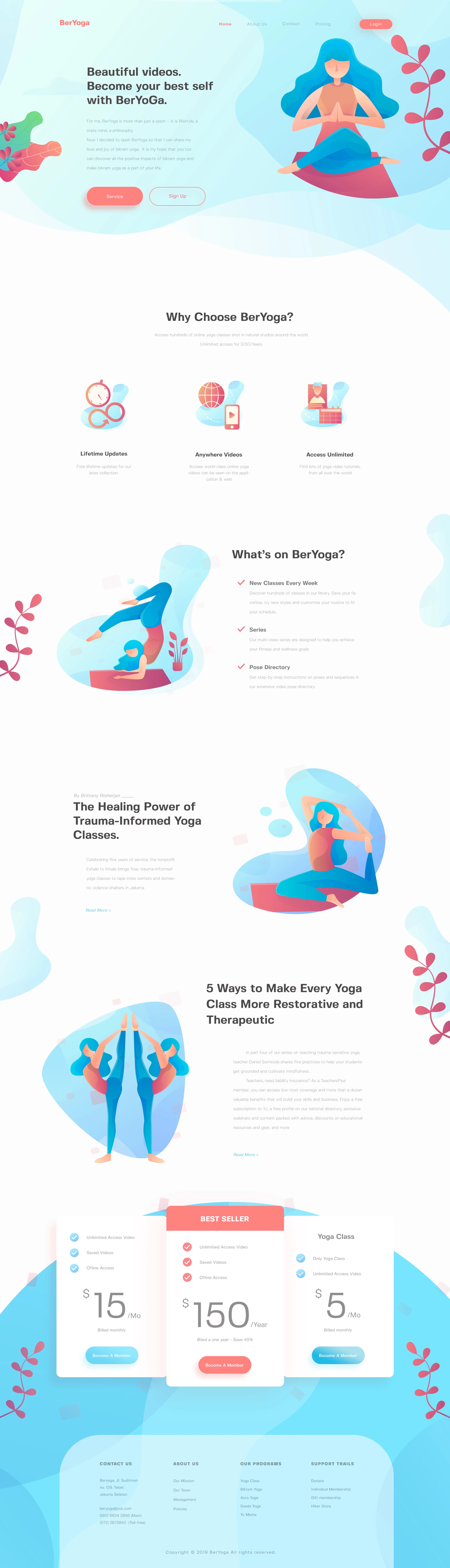 BerYoga - Yoga Landing Page - 1