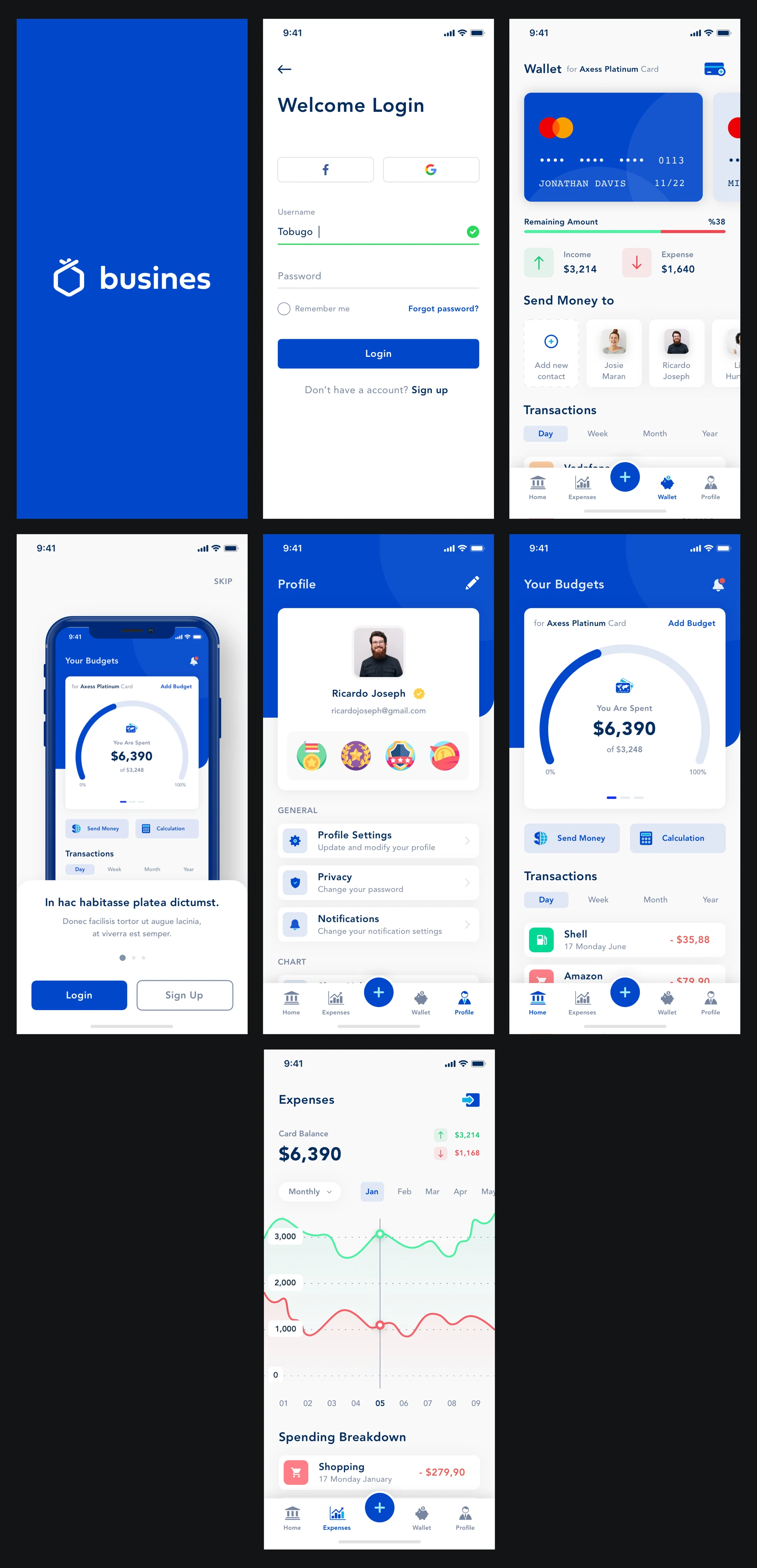 Busines - Bank App for Sketch - 1