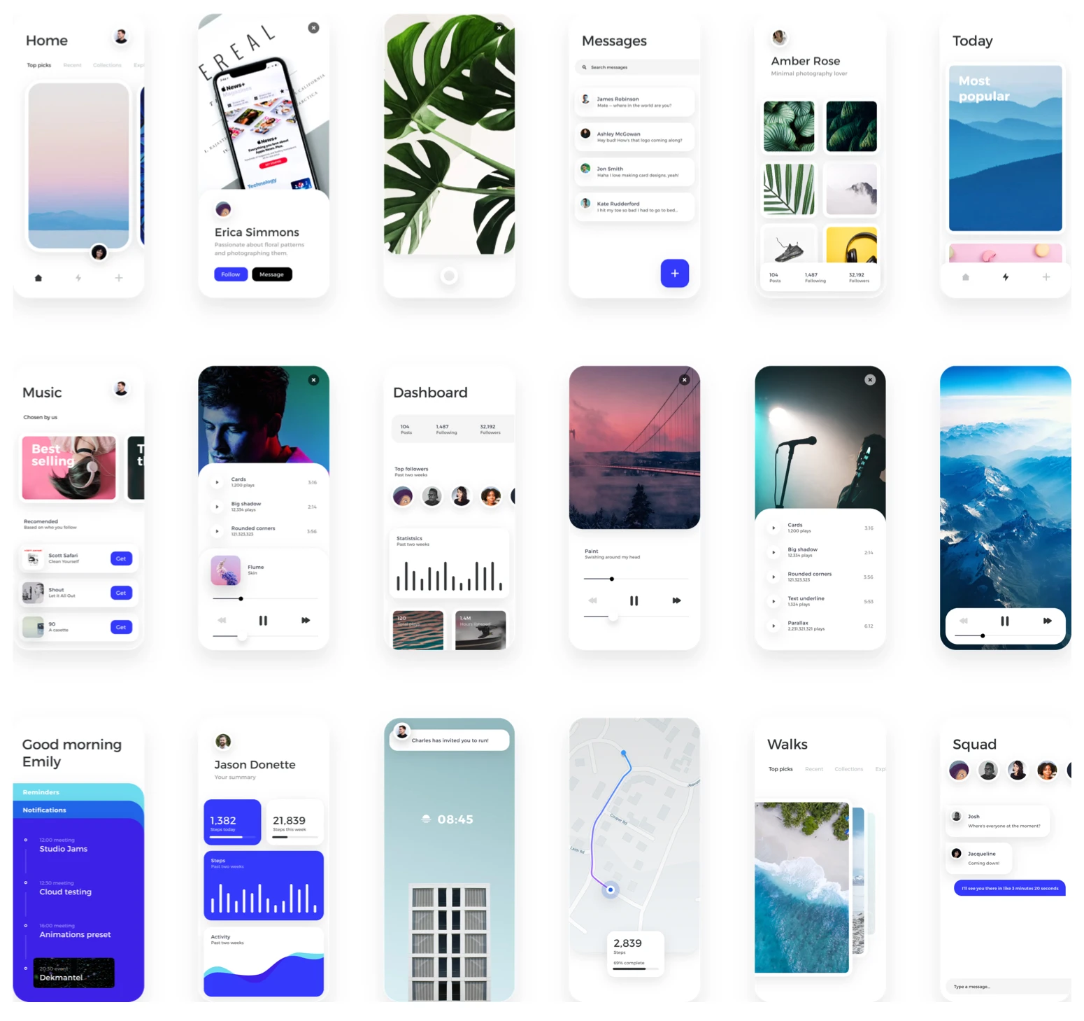 Card - Free UI Kit For InVision Studio - 1