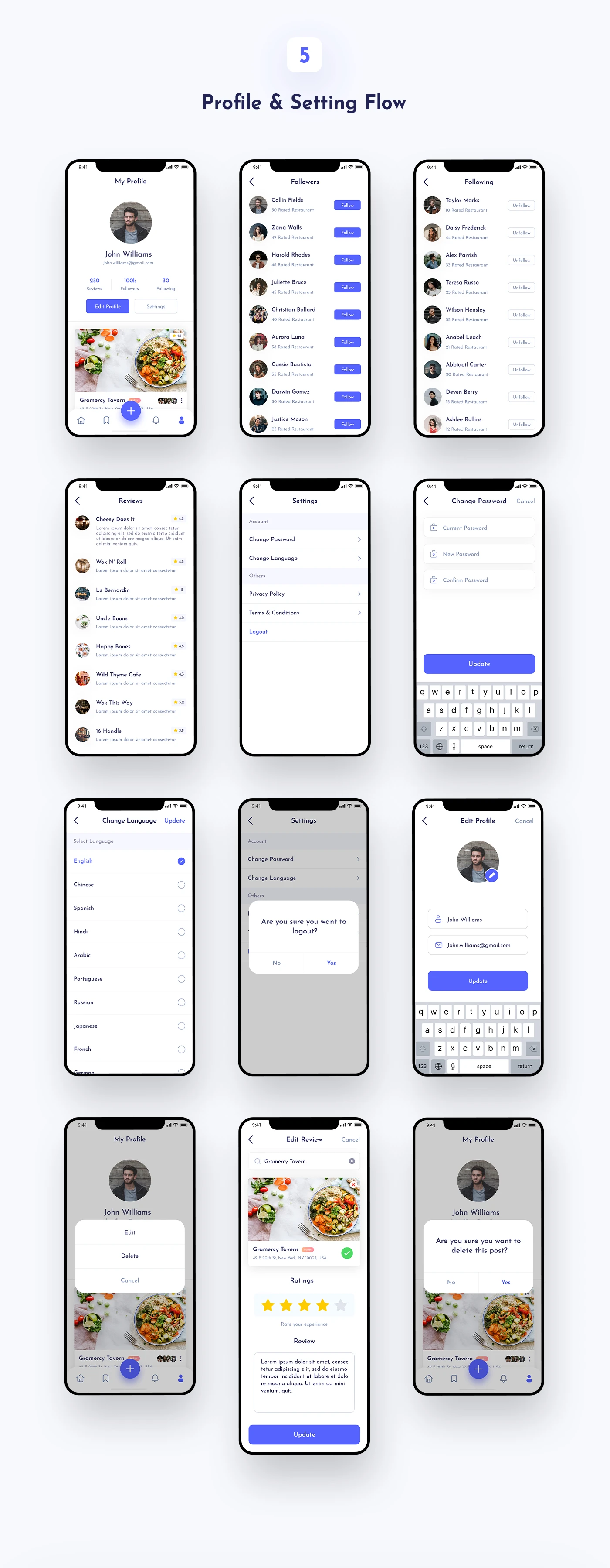 Foodybite - Free UI Kit for Adobe XD - 6