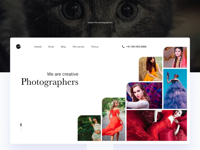 Photographer Portfolio Website freebie preview
