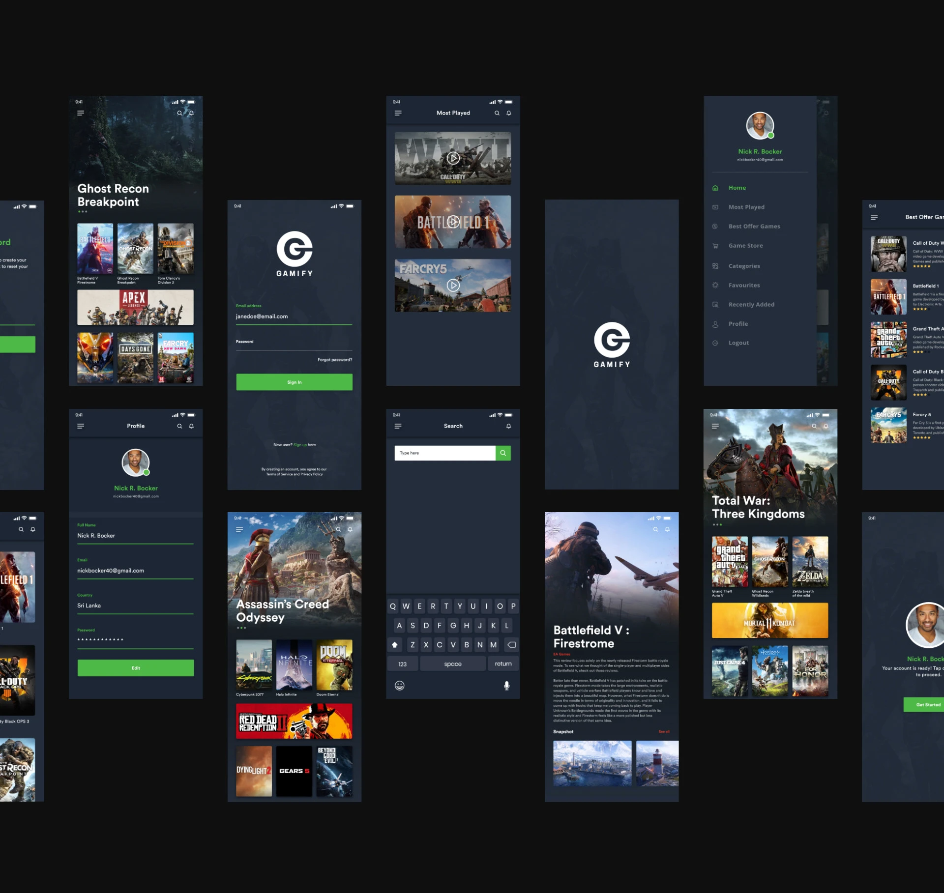 Gamify - Free Adobe XD UI Kit - 3