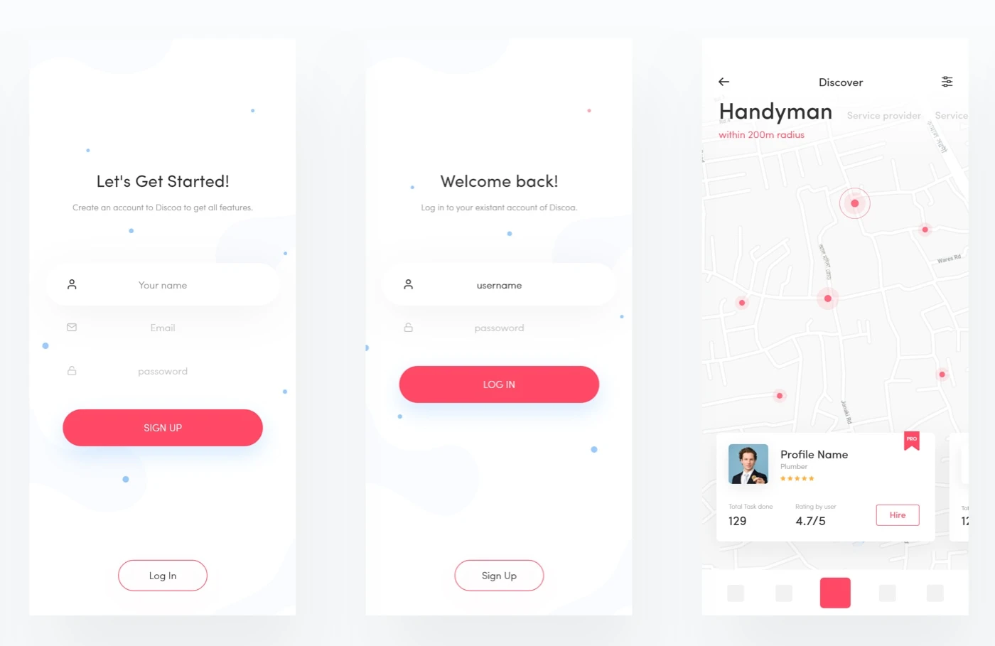 Handyman App UI Kit For Adobe XD - 2