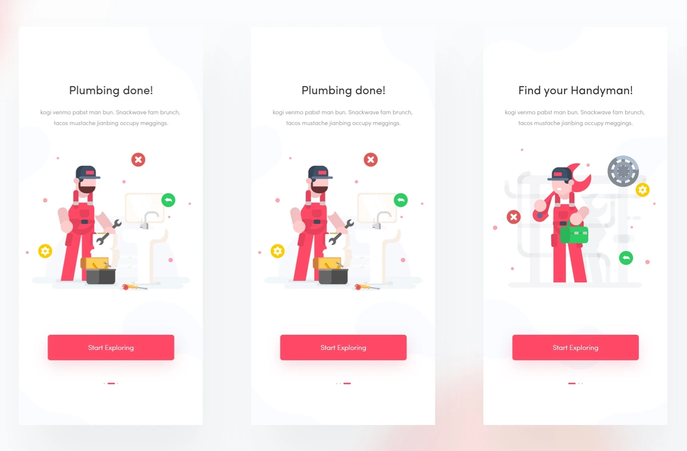 Handyman App UI Kit For Adobe XD - 1