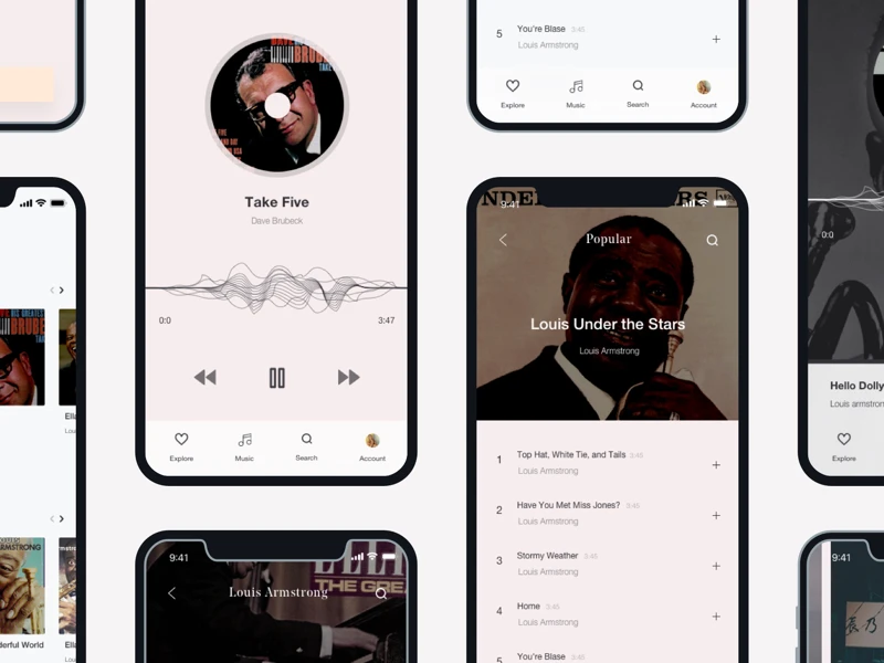 L’euphorie Music UI Kit Freebie freebie preview