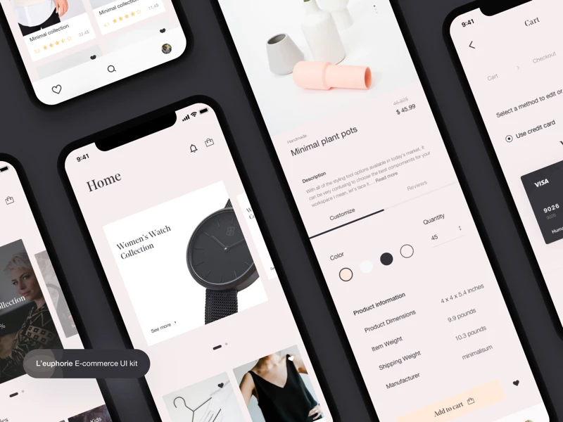 L'euphorie E-commerce UI Kit Freebie freebie preview