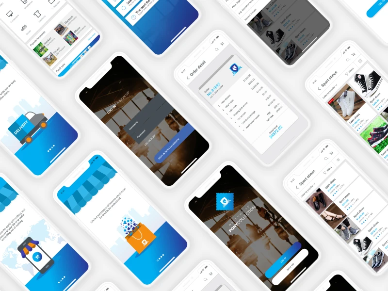 Pony Collection - eCommerce Mobile App freebie preview