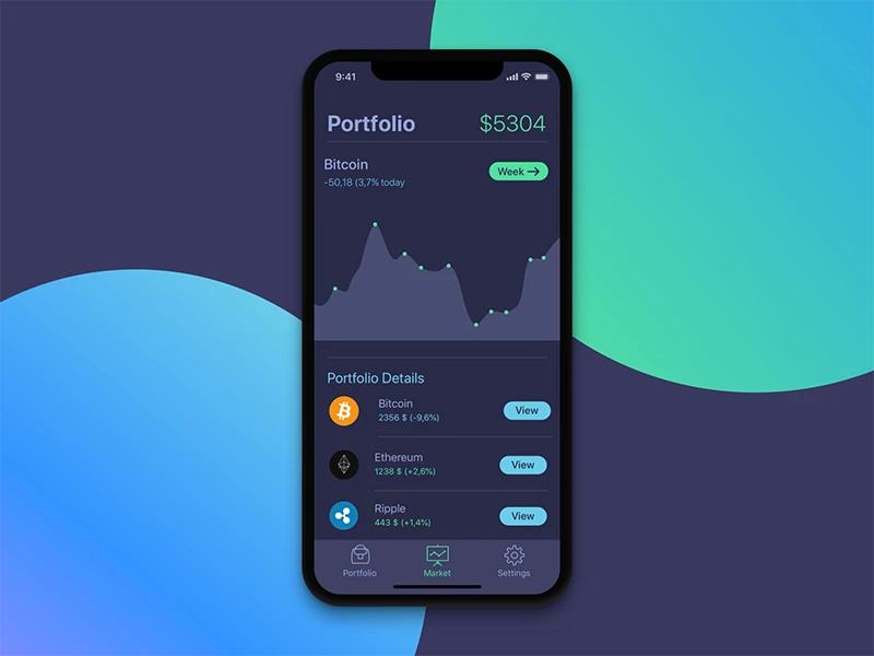 Portfolio Screen for Cryptocurrency App - 1