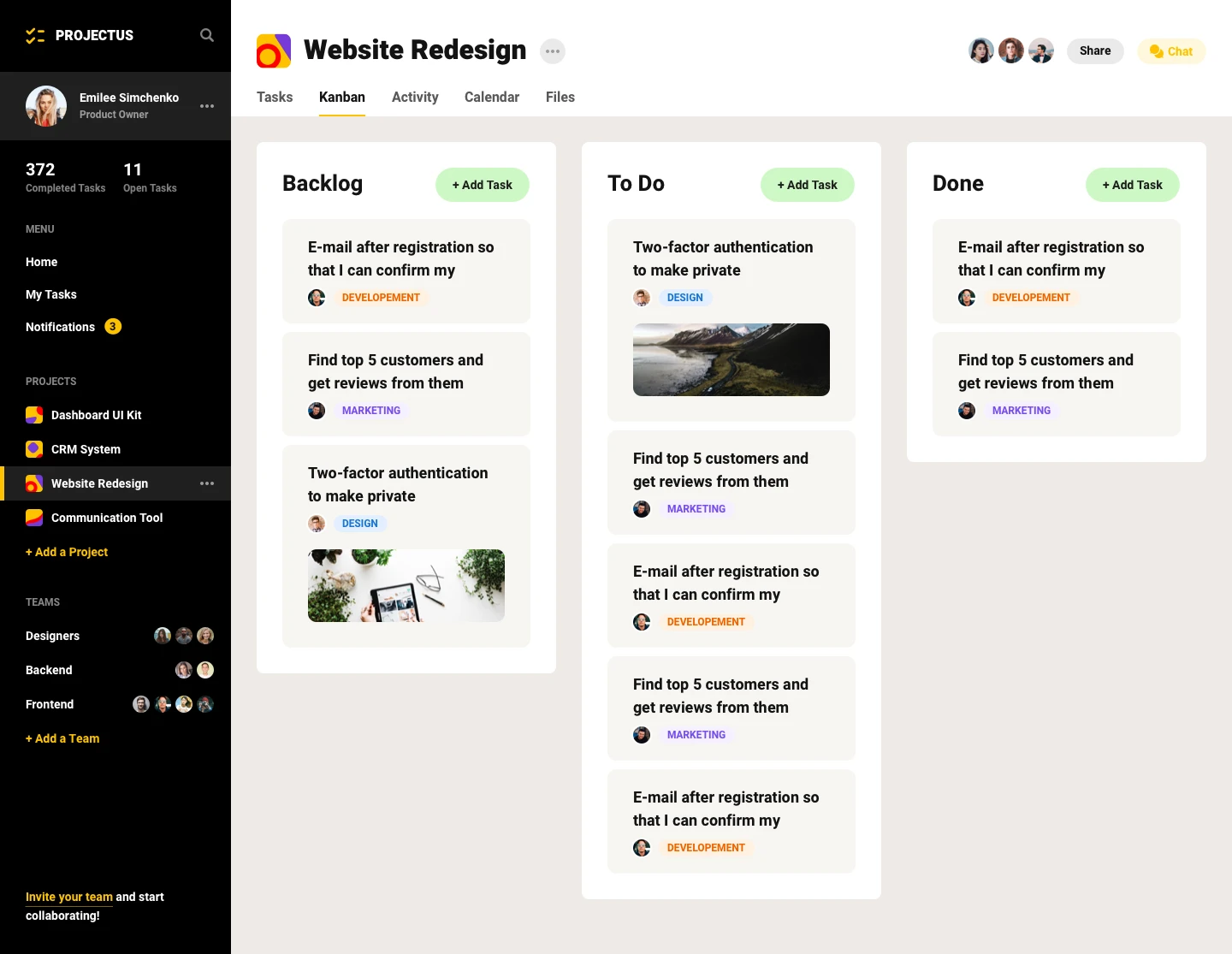 Project Management Tool UI Kit - 2