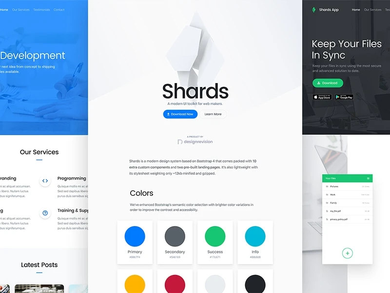 Shards UI Kit freebie preview