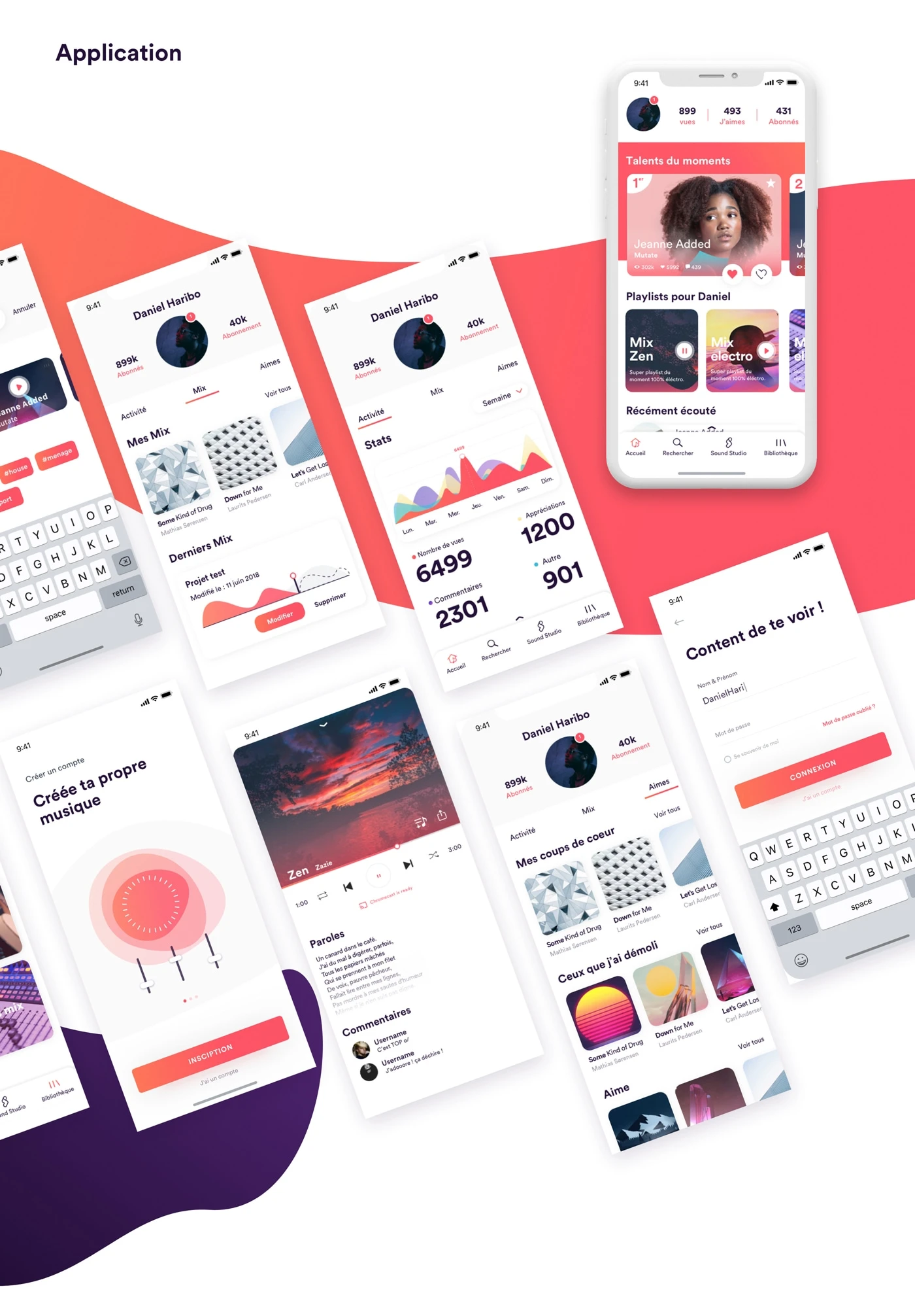SoundBuzz Music App Free UI Kit - 1