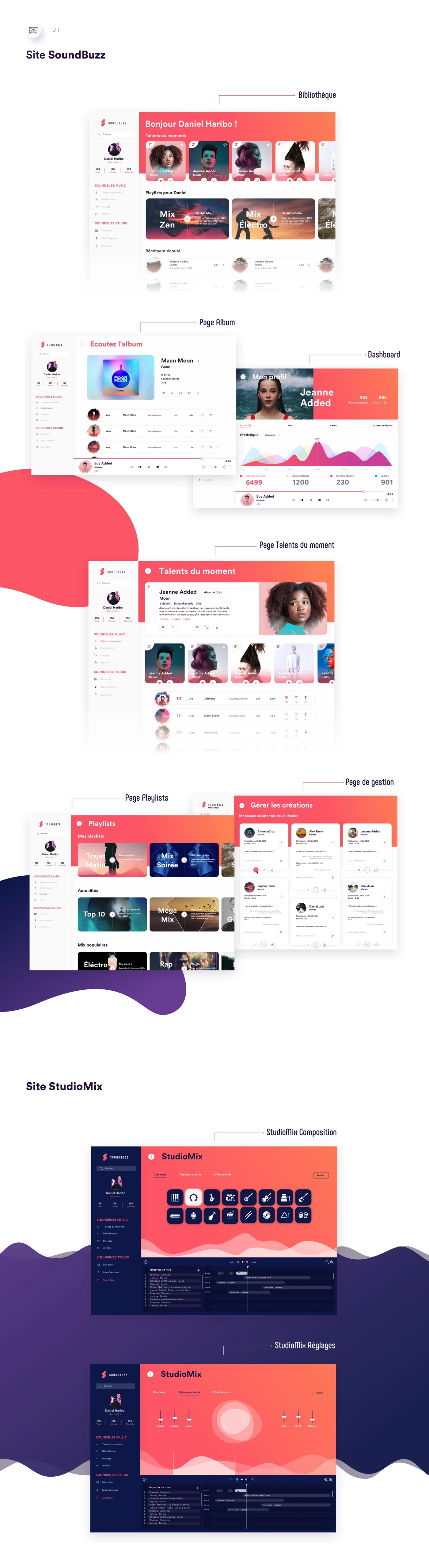 SoundBuzz Music App Free UI Kit - 2