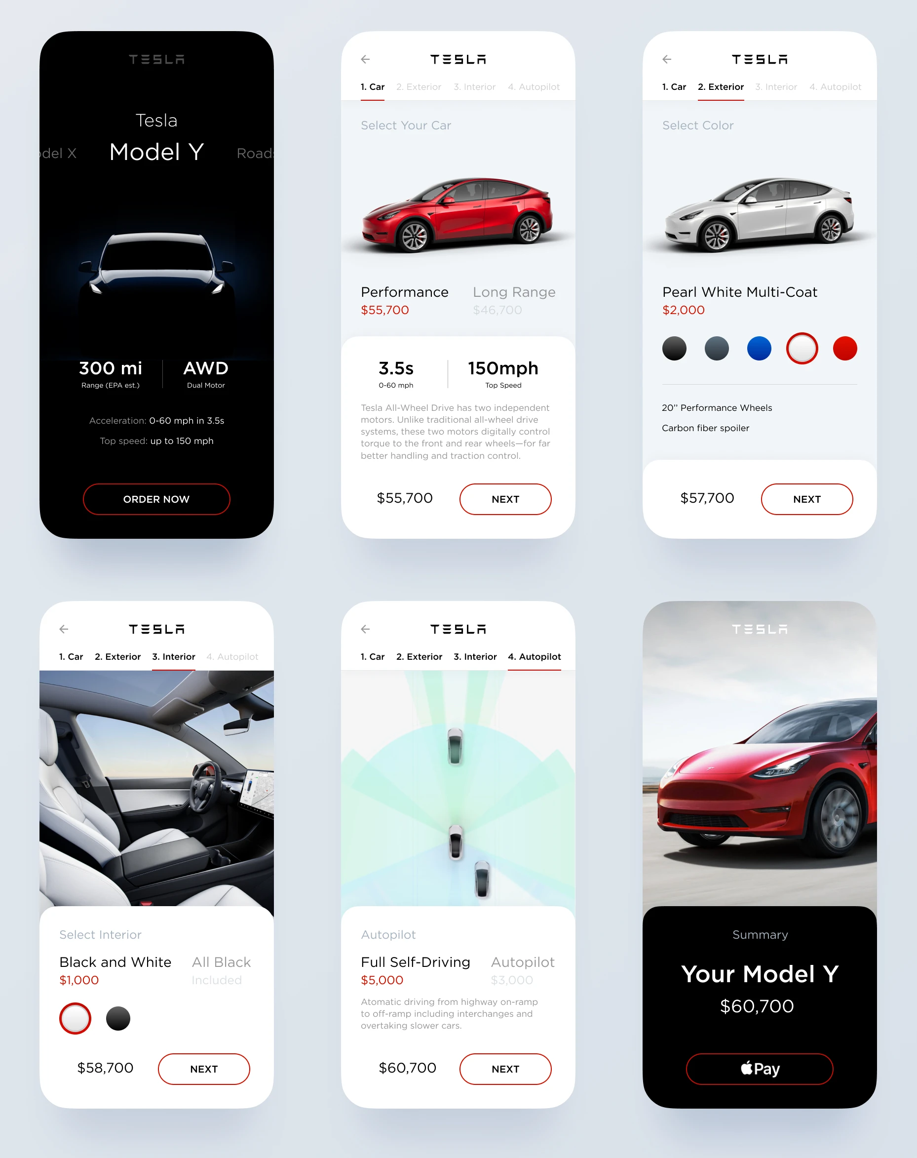 Tesla Model Y - Concept UI Kit for Figma - 1