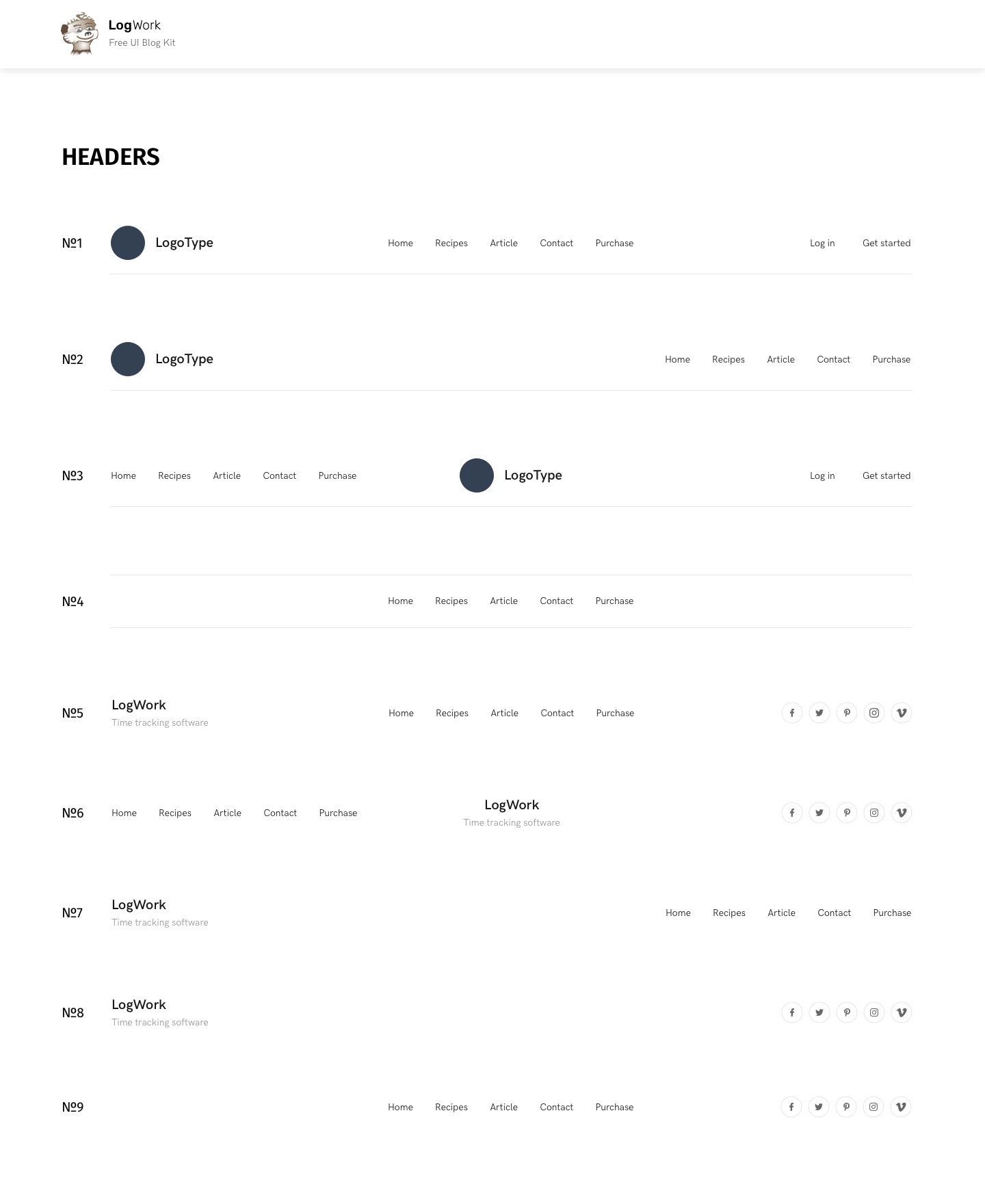 UI Blog Kit Template for Sketch - 6