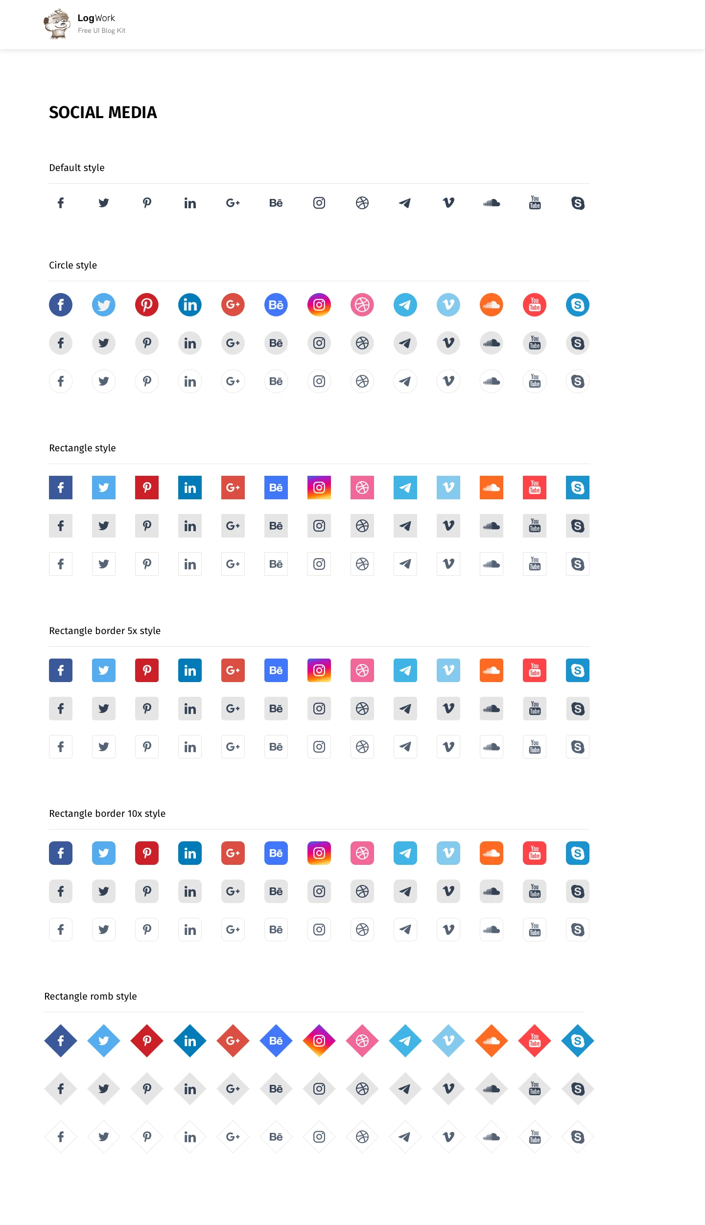 UI Blog Kit Template for Sketch - 7