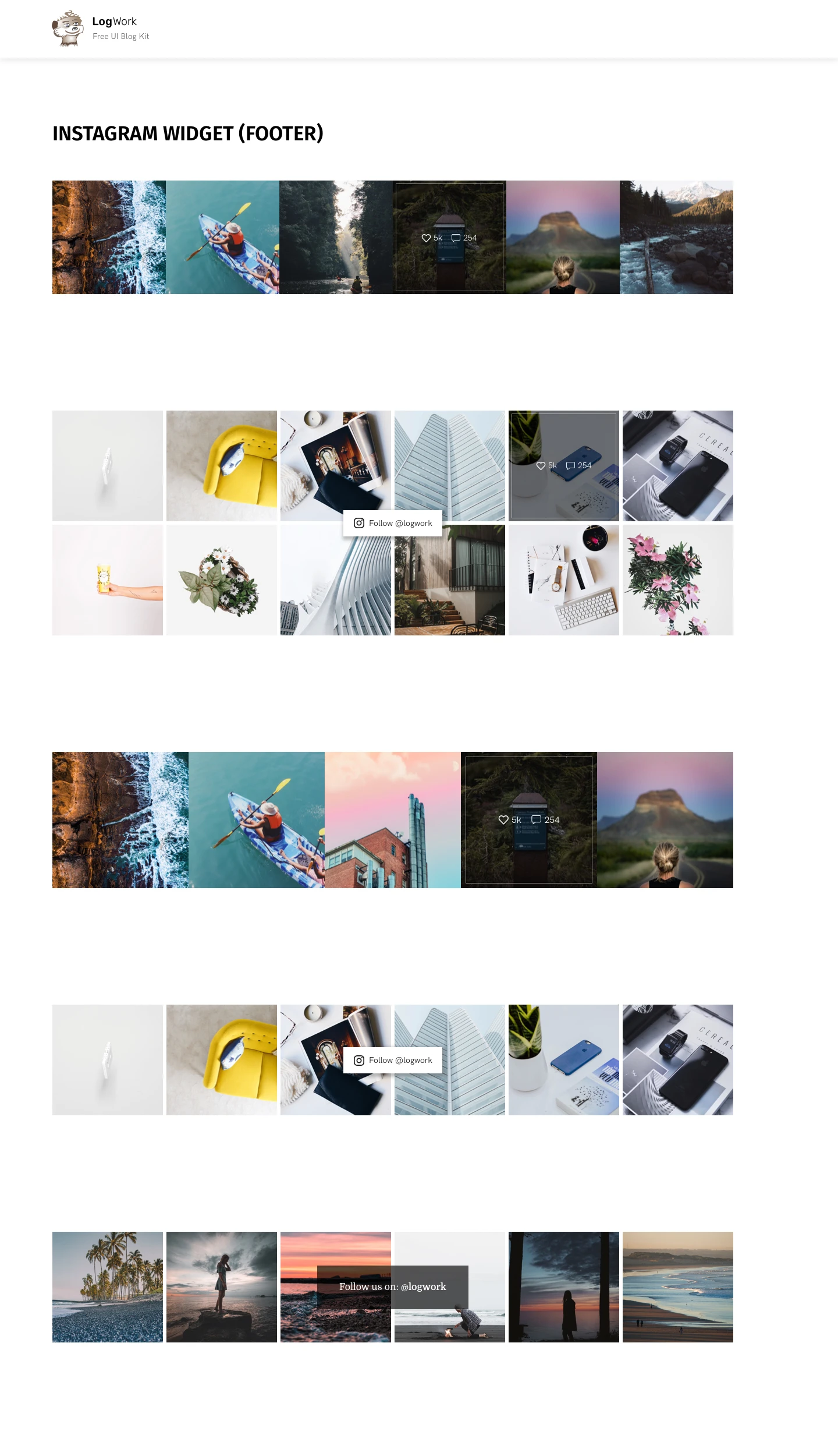 UI Blog Kit Template for Sketch - 8