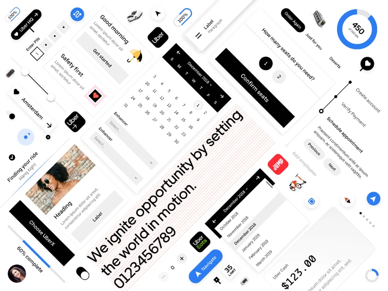 Uber Base Gallery for Figma freebie preview