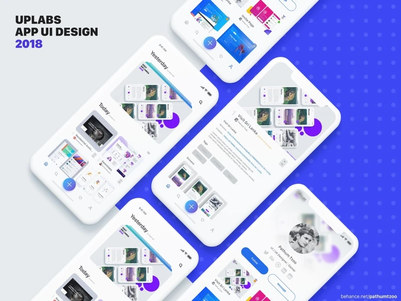 Uplabs App UI Design freebie preview