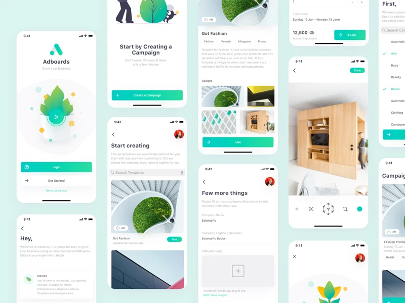Adboards UI Kit for Sketch freebie preview