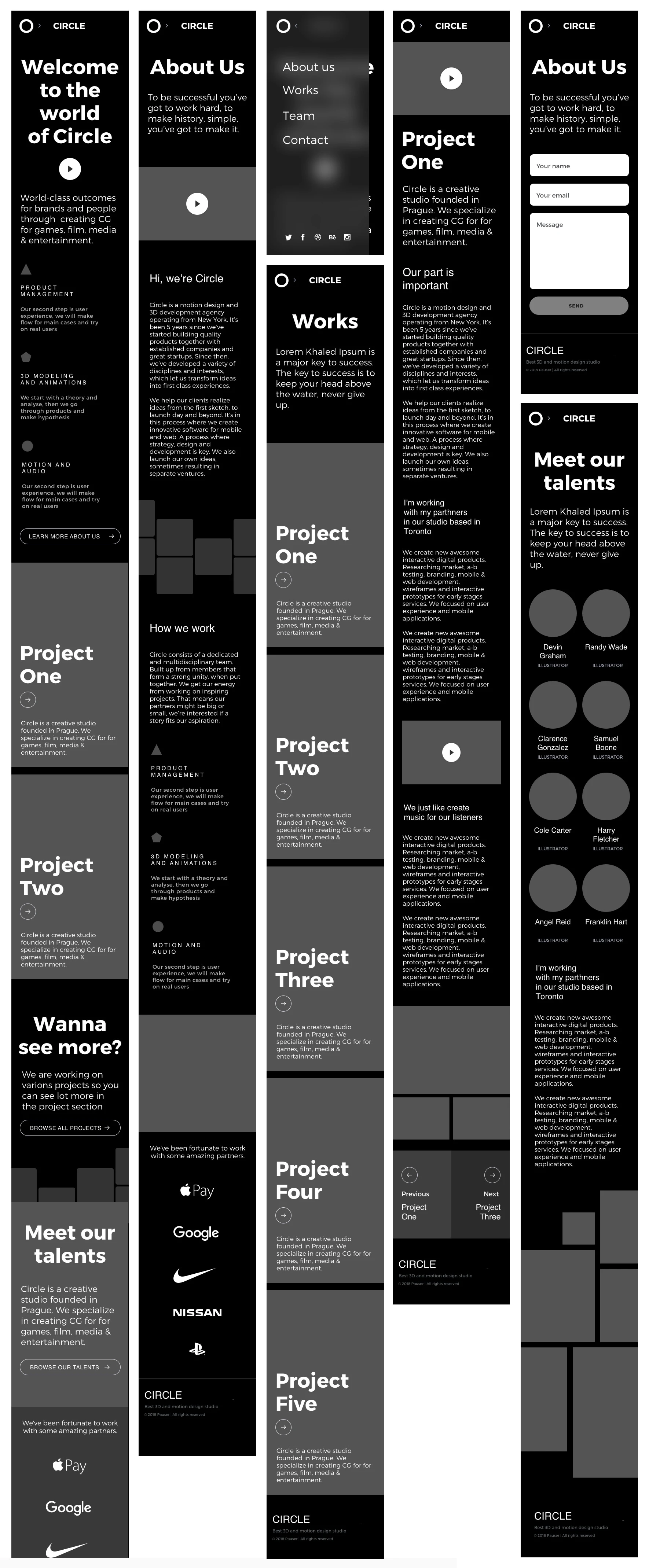 Agency Portfolio Wireframe Template - 1