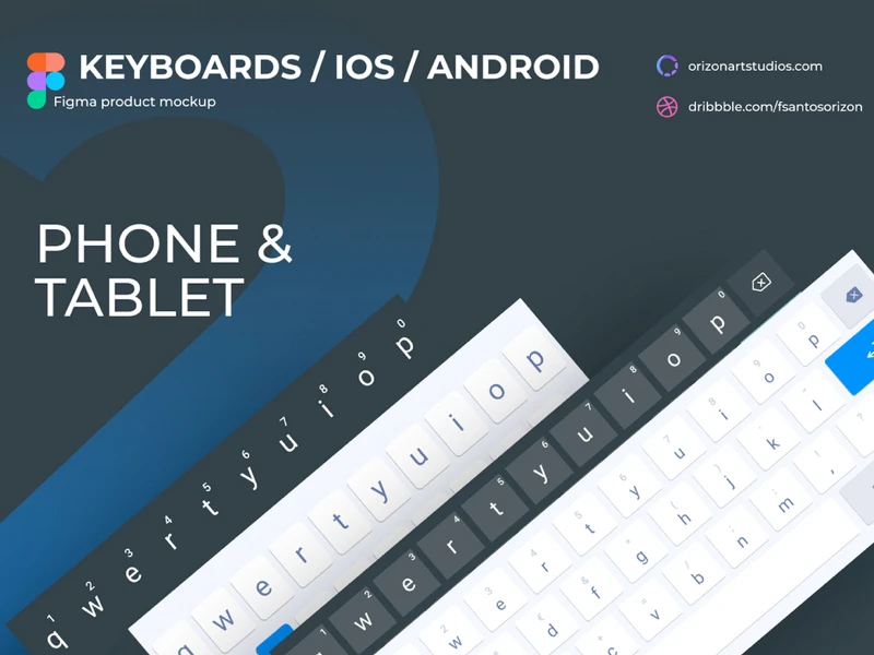 Android & iOS Keyboards for Figma freebie preview
