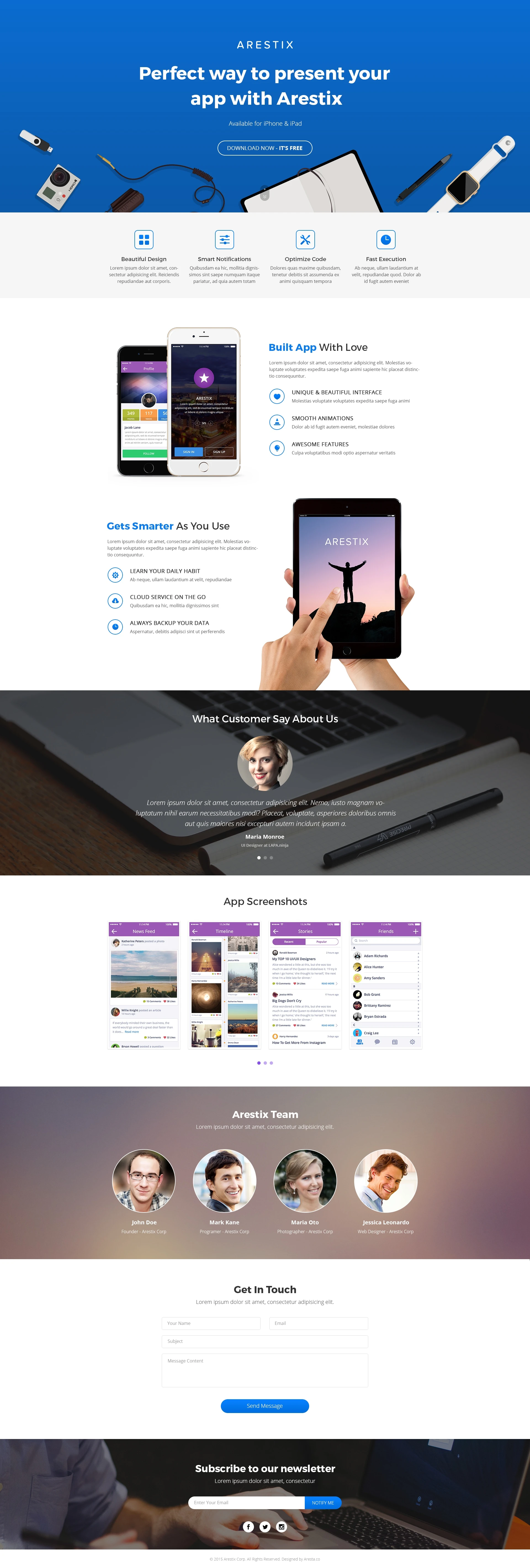Arestix App Landing Page - 2