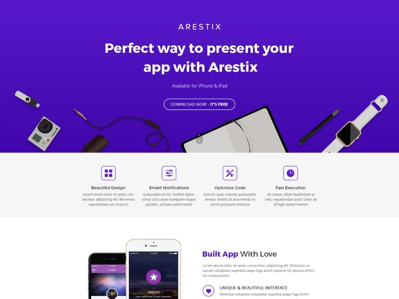 Arestix App Landing Page - 1
