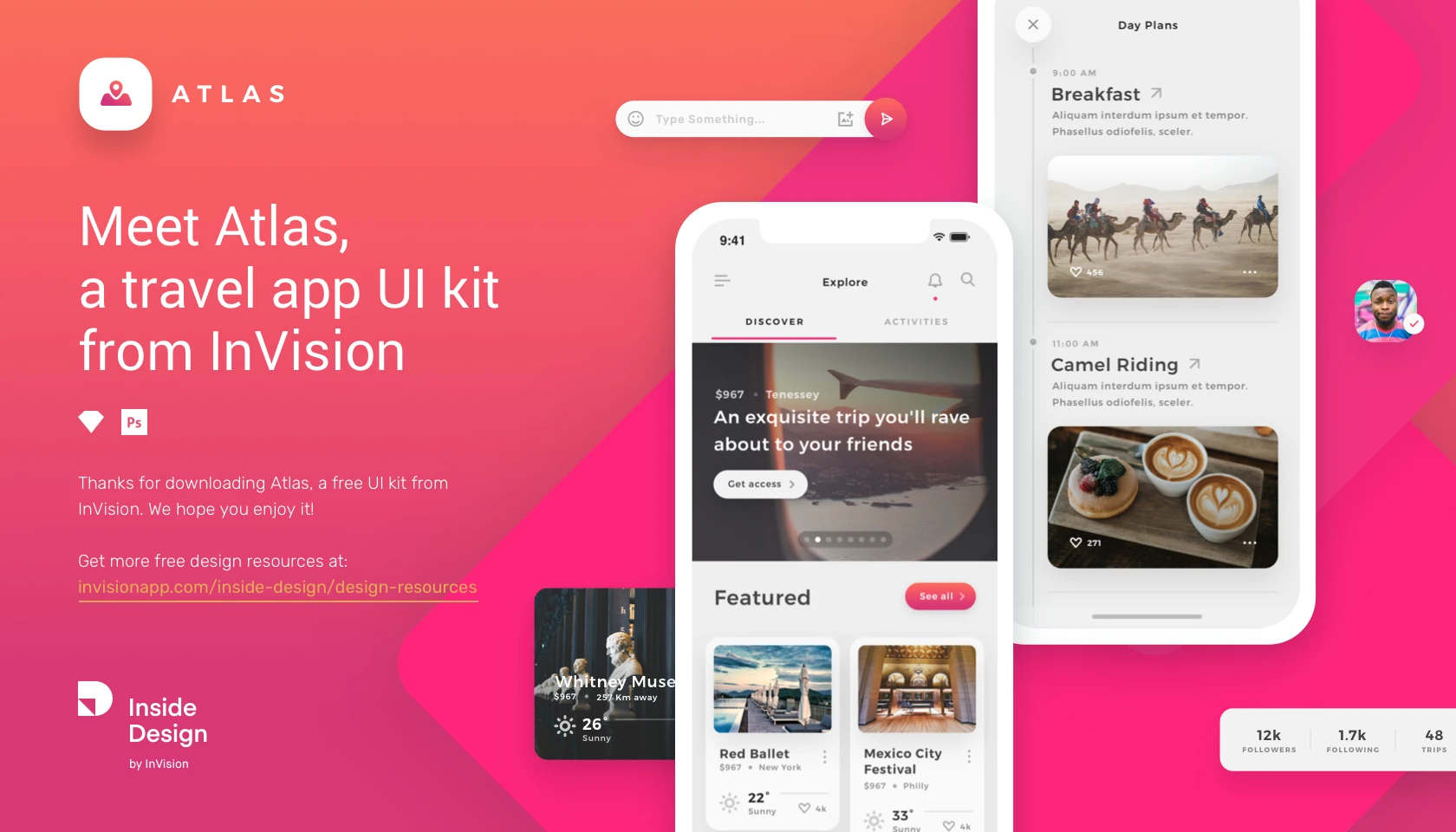 Atlas - Free Mobile UI Kit - 1