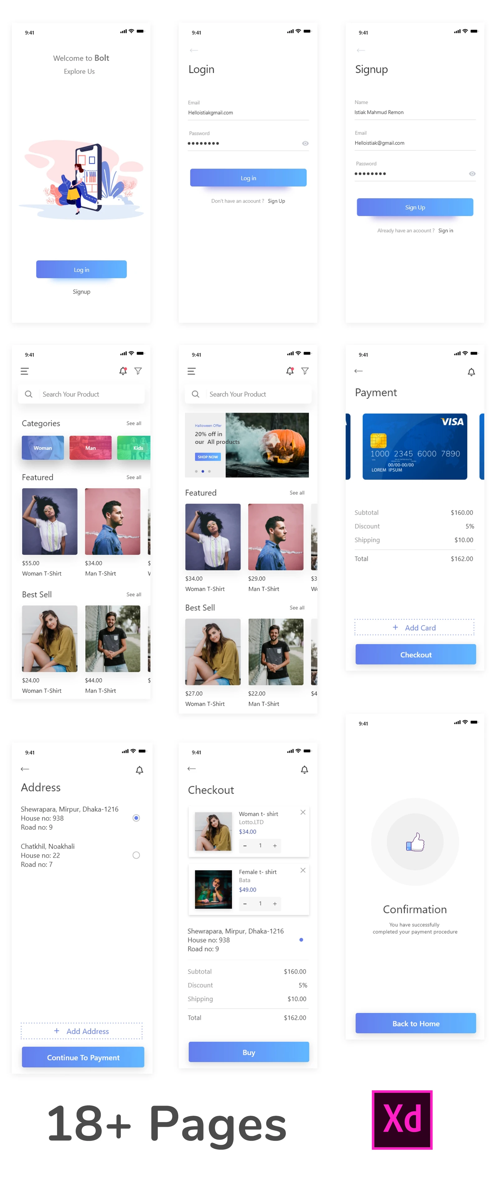 Bolt E-commerce App UI Kit - 2