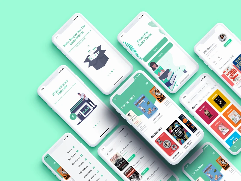 Book Grocer UI Kit for Adobe XD freebie preview