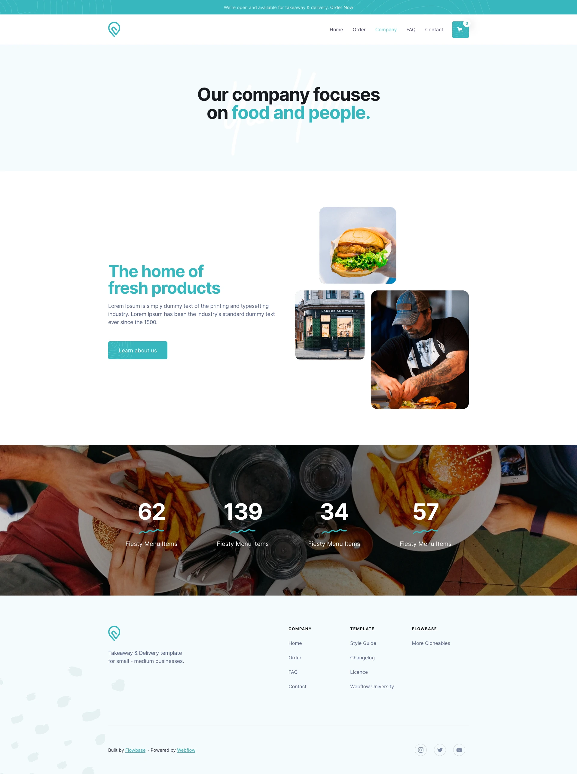Chomp Restaurant - Free Webflow Template - 3