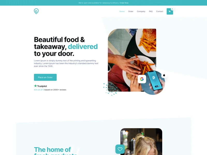Chomp Restaurant - Free Webflow Template freebie preview