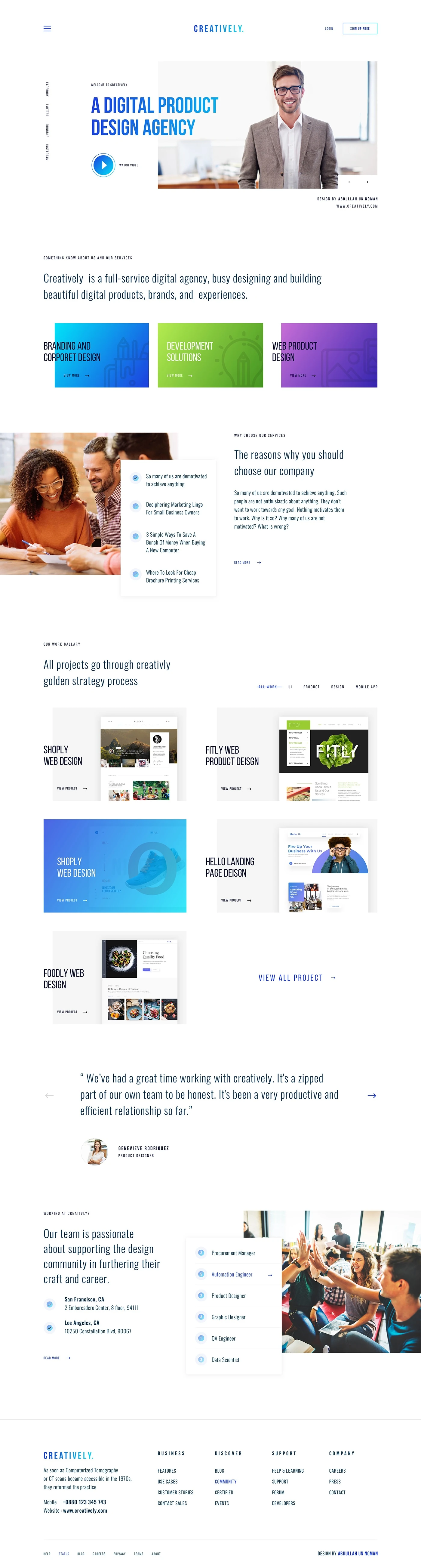 Creatively Agency Landing Page - 1