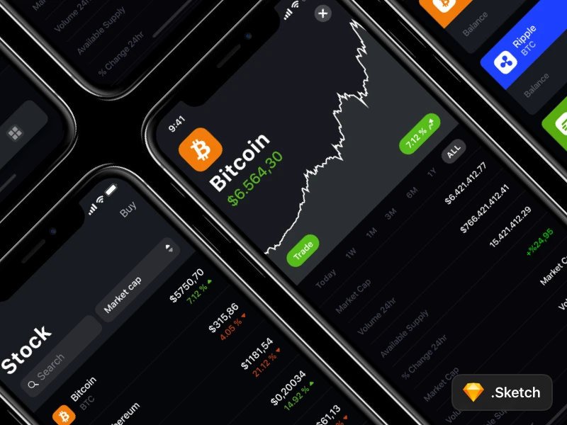 Crypto Currency App freebie preview