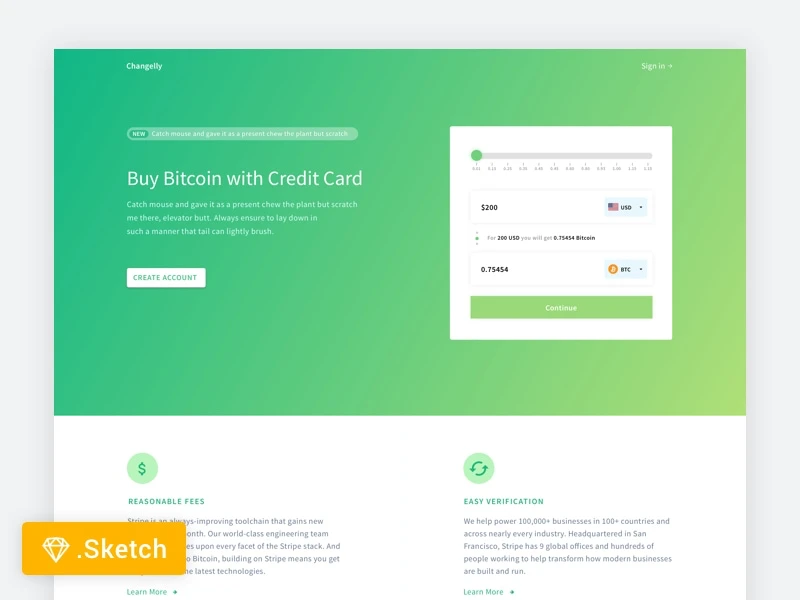 Crypto Landing Page freebie preview