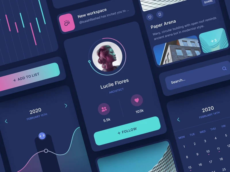 Dark & Light UI Components for Sketch freebie preview