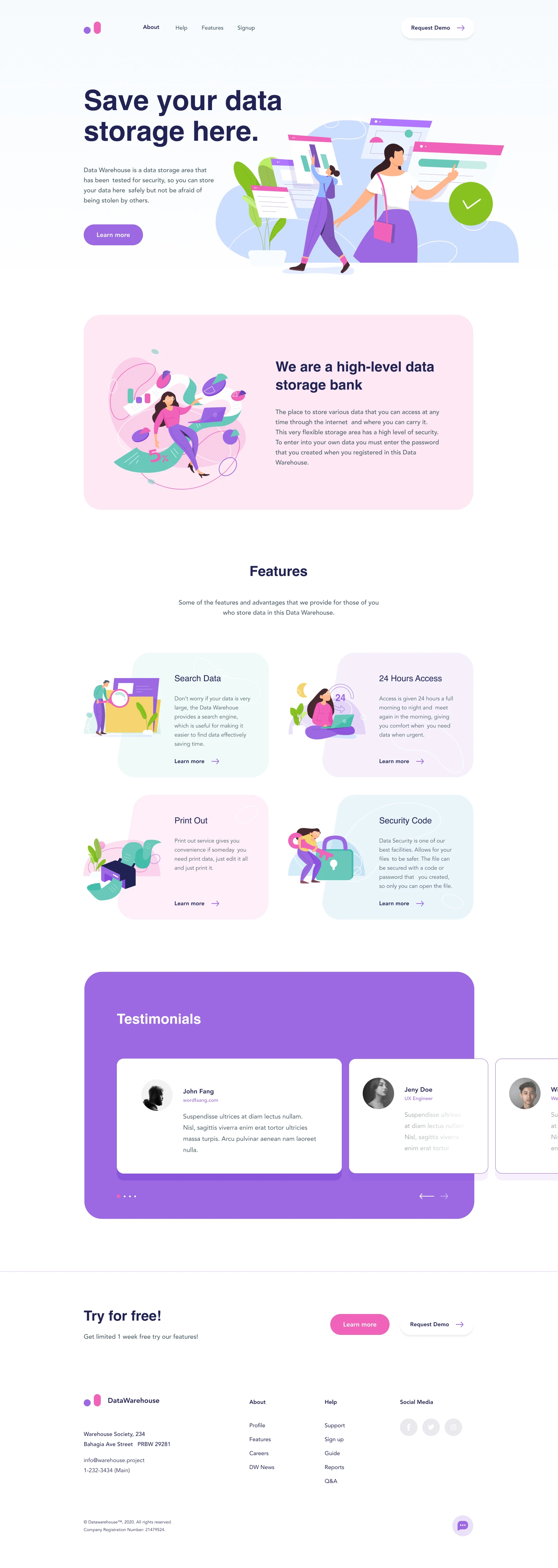Data Warehouse Landing Page for Figma - 1