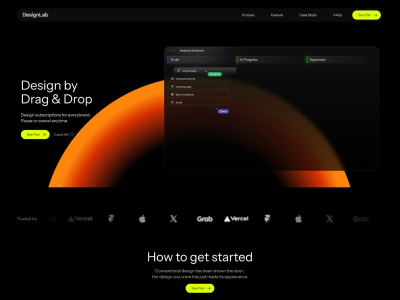 DesignLab Free Landing Page for Framer freebie preview