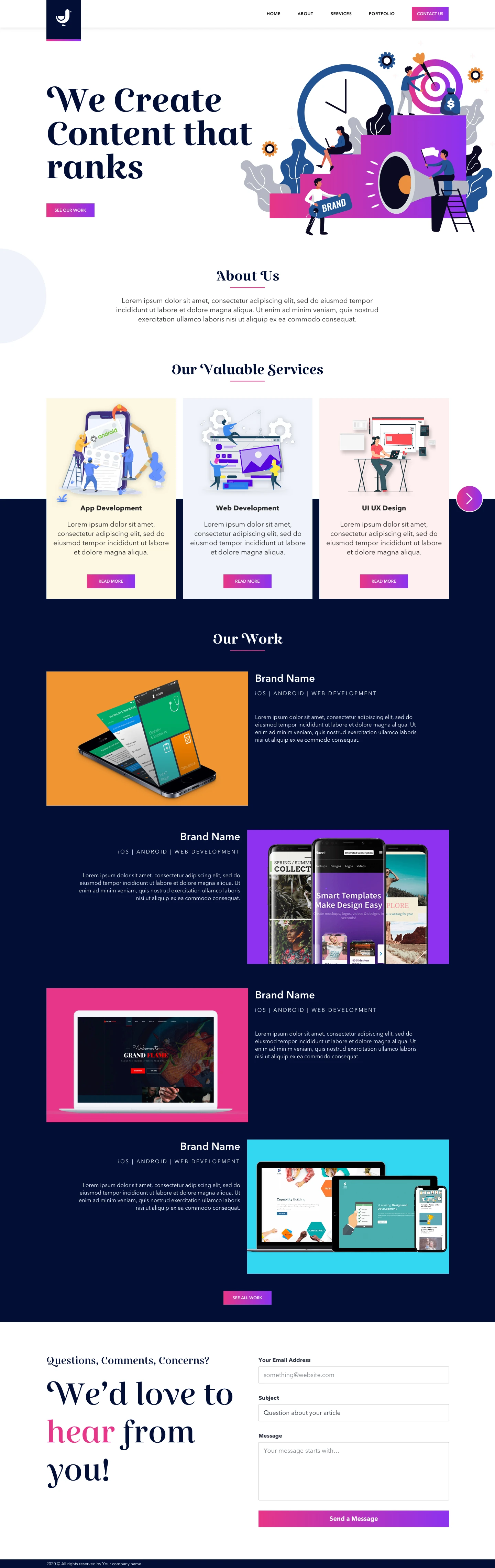 Digital Marketing Landing Page for Sketch - 1