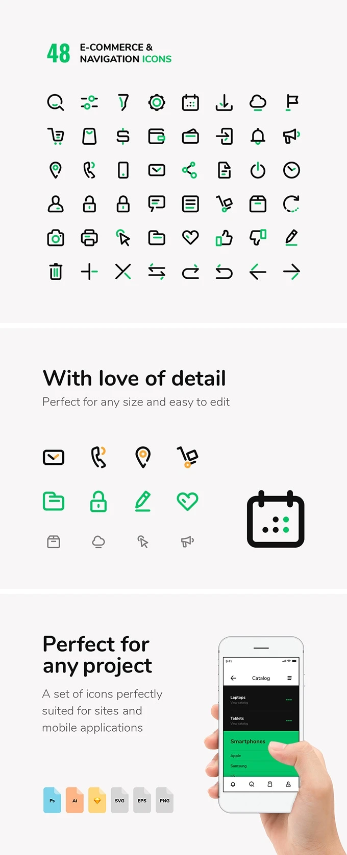 eCommerce & Navigation Icons Set - 1