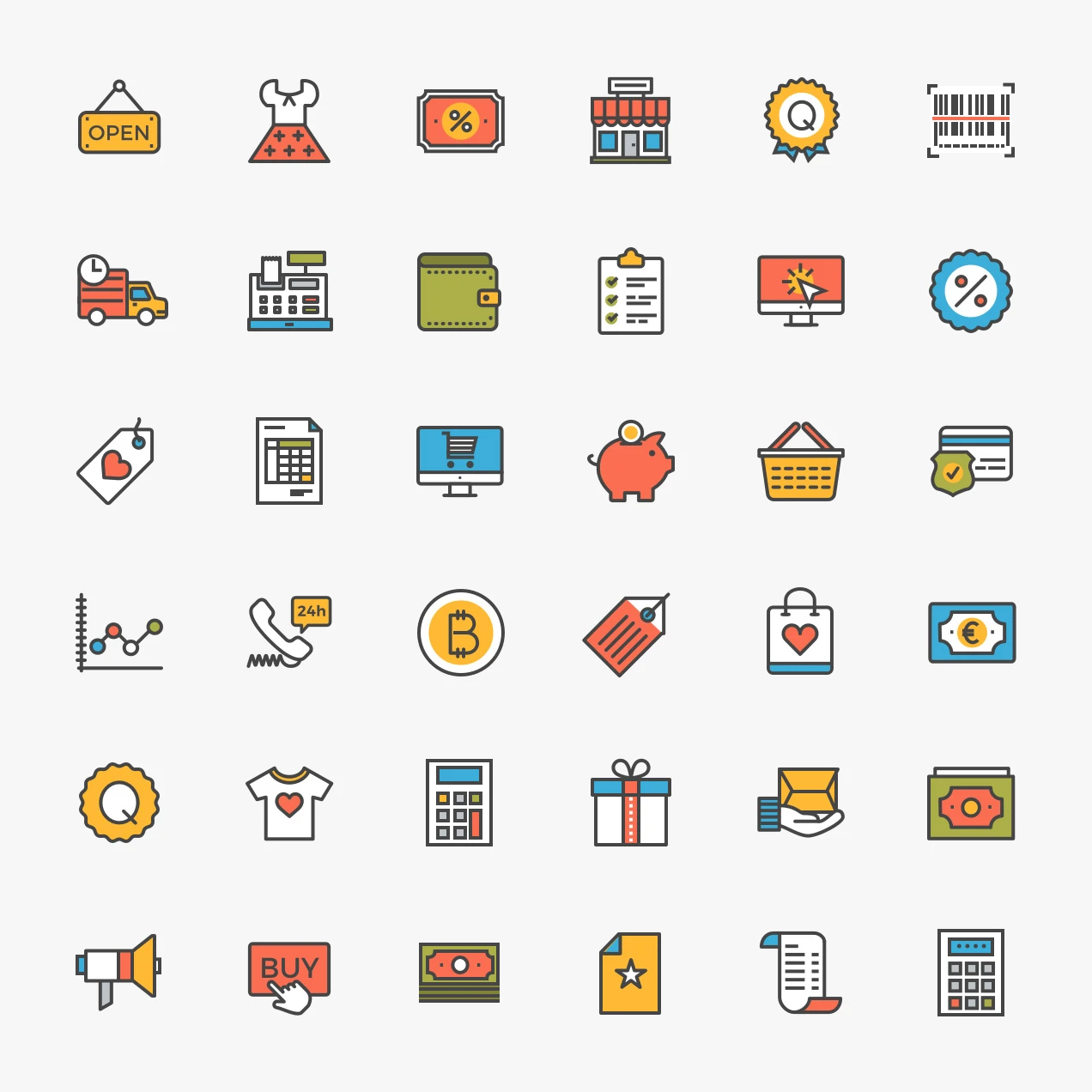 Ecommerce Free Icon Pack - 1