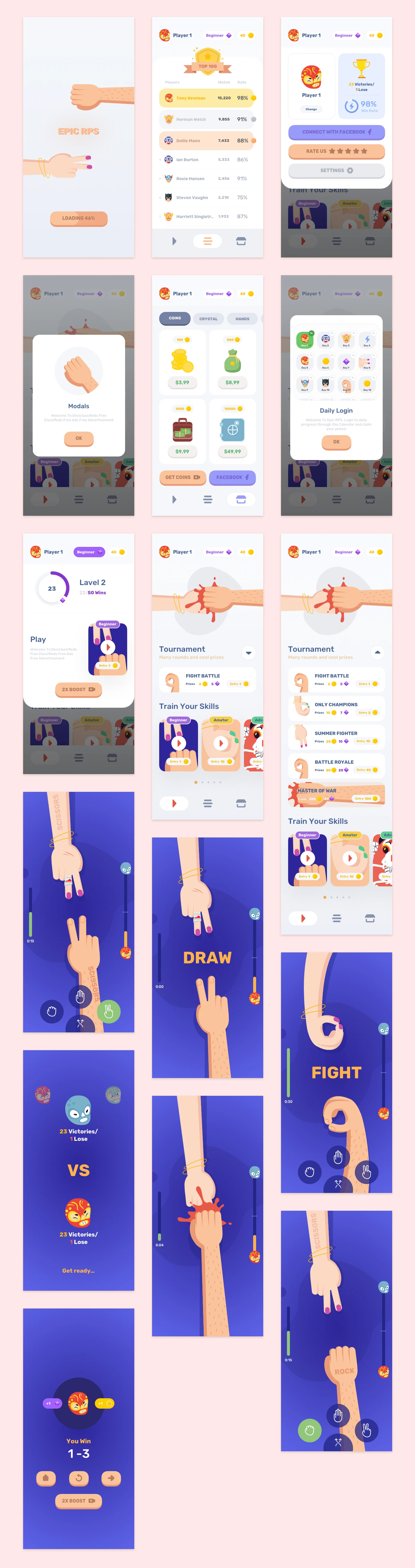 Epic Mobile Game UI Kit for Sketch - 1