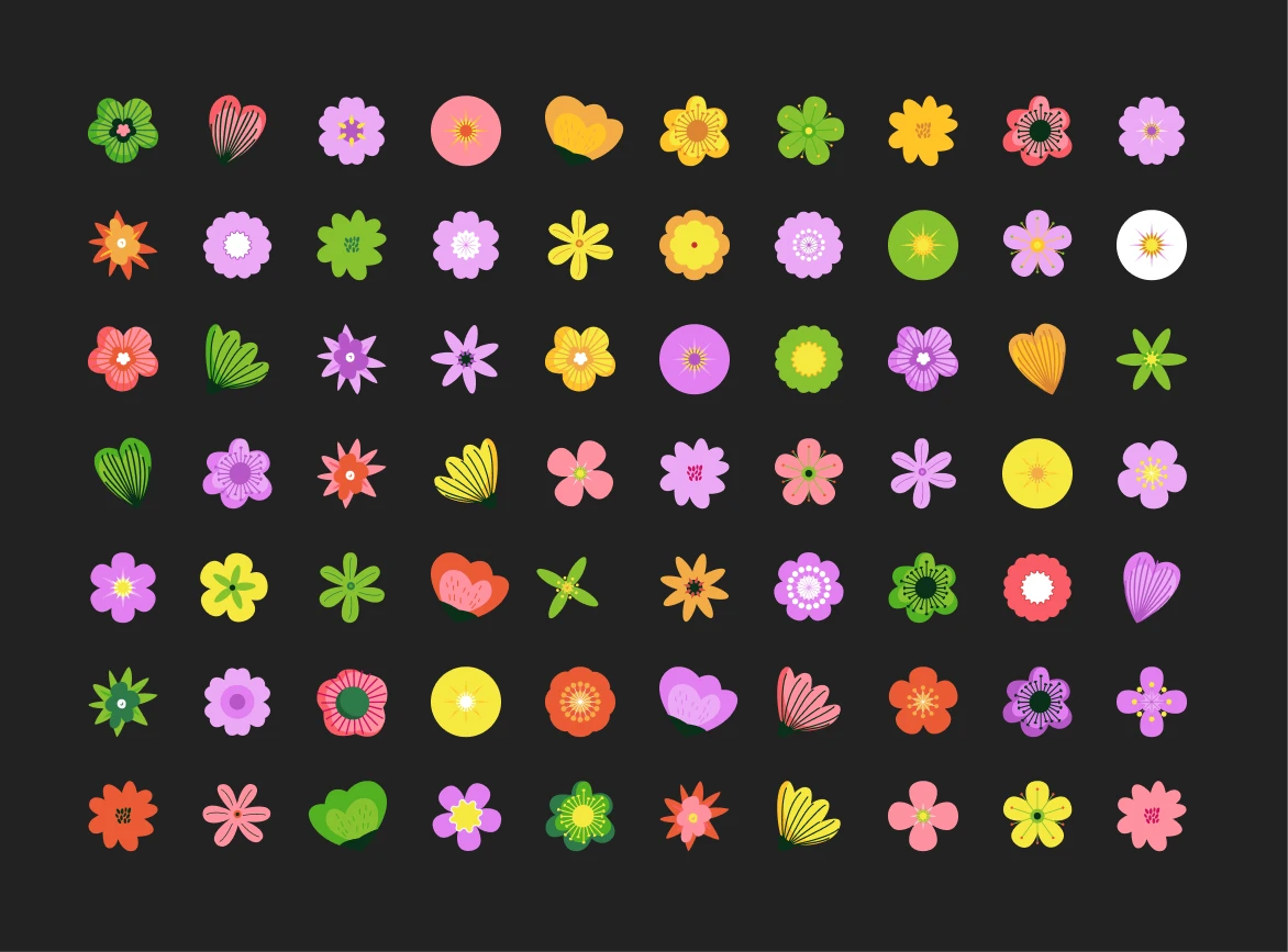Flower Patterns Free Illustration for Figma - 1