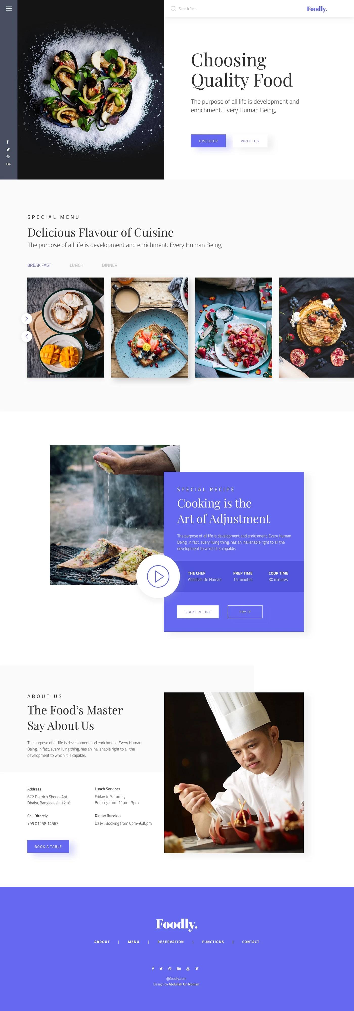 Foodly Landing Page - 1