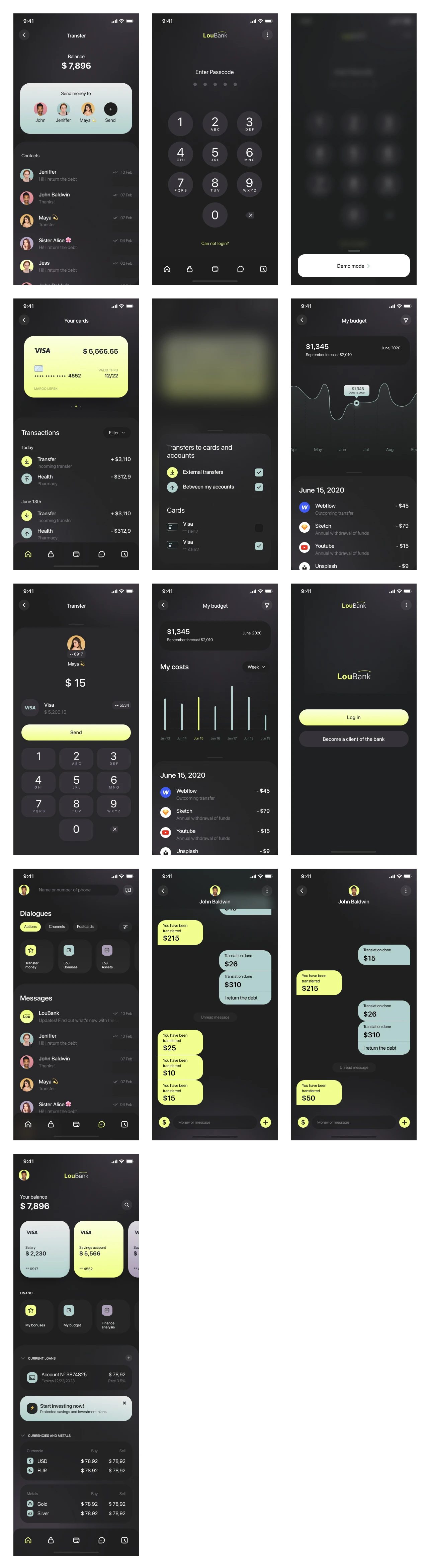 Banking App iOS Free UI Kit for Figma - 2
