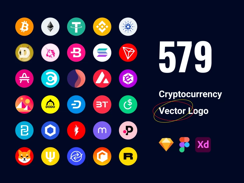 Free 579 Cryptocurrency Vector Logos freebie preview